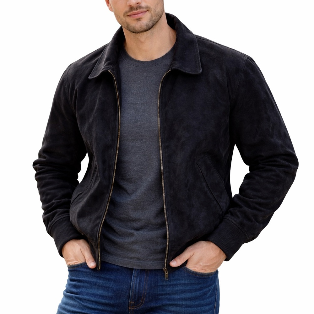 Vintage Men’s Black Suede Bloomingdale’s The Men’s Store size 44 Minor Flaws